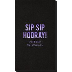 Bold Sip Sip Hooray Linen Like Guest Towels