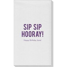 Bold Sip Sip Hooray Linen Like Guest Towels