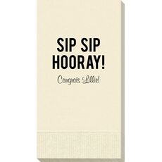 Bold Sip Sip Hooray Guest Towels