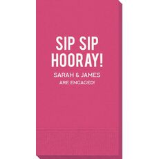 Bold Sip Sip Hooray Guest Towels