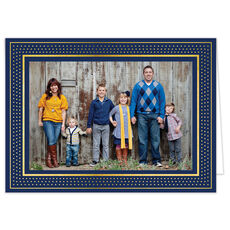 Bright Marquee Gold Foil Folded Holiday Photo Cards