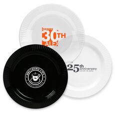 Your Logo on Ruffled Edge Plastic Plates