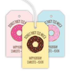 Donut Party Too Much Hanging Gift Tags