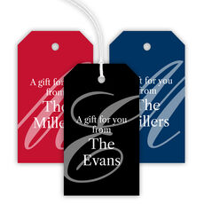 Script Initial Hanging Gift Tags