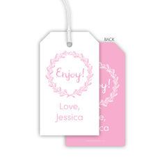 Enjoy Wreath Hanging Gift Tags