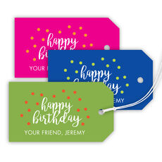 Birthday Confetti Hanging Gift Tags