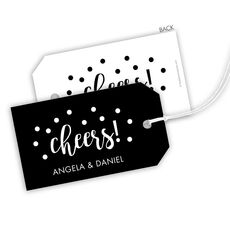 Cheers Confetti Hanging Gift Tags