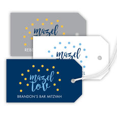 Mazel Tov Confetti Hanging Gift Tags