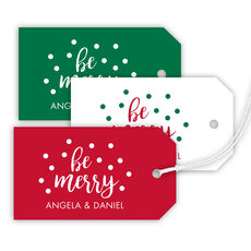 Be Merry Confetti Hanging Gift Tags