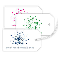 Oh Happy Day Confetti Hanging Gift Tags