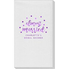Confetti Dot Almost Married Linen Like Guest Towels