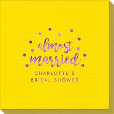 Confetti Dot Almost Married Linen Like Napkins