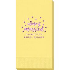 Confetti Dots Almost Married Guest Towels
