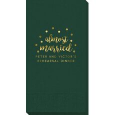 Confetti Dots Almost Married Guest Towels