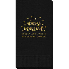 Confetti Dots Almost Married Guest Towels