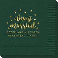 Confetti Dots Almost Married Napkins