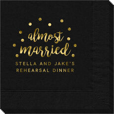 Confetti Dots Almost Married Napkins