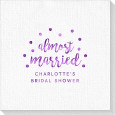 Confetti Dots Almost Married Deville Napkins