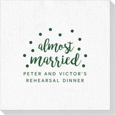 Confetti Dots Almost Married Deville Napkins