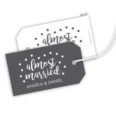 Almost Married Confetti Hanging Gift Tags