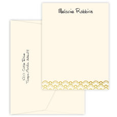 Triple Thick Centric Flat Note Cards - Raised Ink