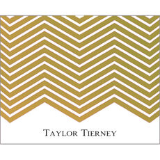 Montauk Foil Triple Thick Folded Note Cards - Raised Ink