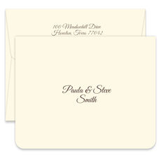 Aspen Elite Folded Note Cards - Raised Ink