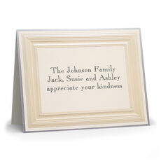 Silver Melbourne Folded Note Cards - Raised Ink