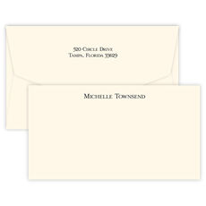 Triple Thick Classic Wide Flat Note Cards - Raised Ink