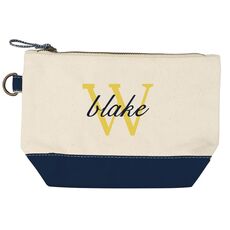 Nantucket Cosmetic Bag with Navy Trim
