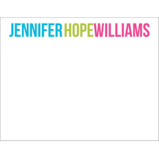 Pick Your Colors Bright Name Flat Note Cards