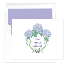 Periwinkle Hydrangeas Folded Note Cards