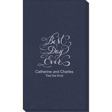 Whimsy Best Day Ever Linen Like Guest Towels