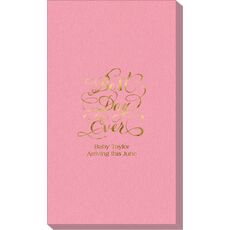 Whimsy Best Day Ever Linen Like Guest Towels