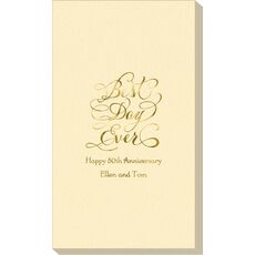 Whimsy Best Day Ever Linen Like Guest Towels