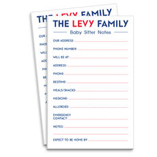 Handy Helper Babysitter Notepads