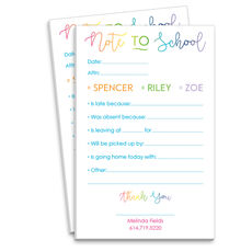 Multi Color Note To School Notepads