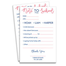 Red Note To School Notepads