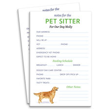 Pet Sitter for the Dog Notepads