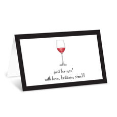 Red Wine Folded Enclosure Cards