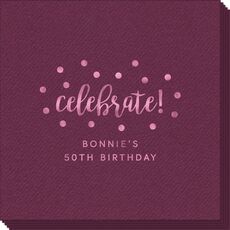 Confetti Dots Celebrate Linen Like Napkins