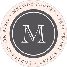Round About Pink Address Labels