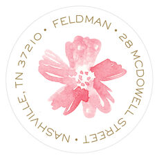 Spring Terrace Round Address Labels