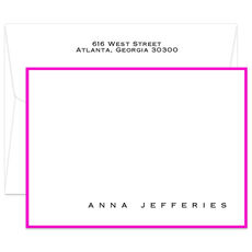 Triple Thick CEO Border Flat Note Cards - Raised Ink