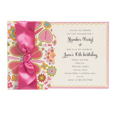 Glittered Heart Sleeve Invitations