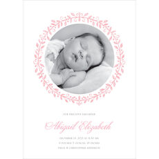 Pink Painted Precious Baby Girl Photo Announcements