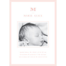 Perfectly Framed Baby Girl Photo Announcements