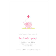 Pink Picadilly Circus Birth Announcements