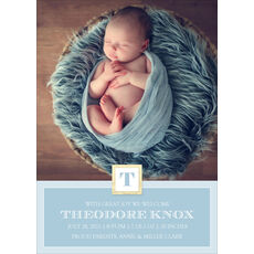 Shining Start Baby Boy Photo Announcements