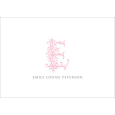 Simply Ornate Initial Folded Note Cards